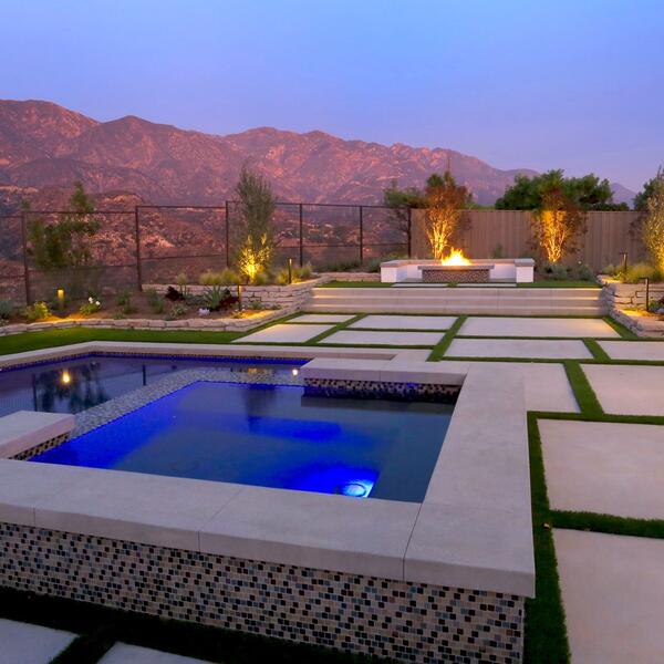 Gorgeous Symmetry Between Pool And Landscape