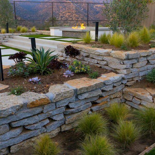 Rustic Rock Planter